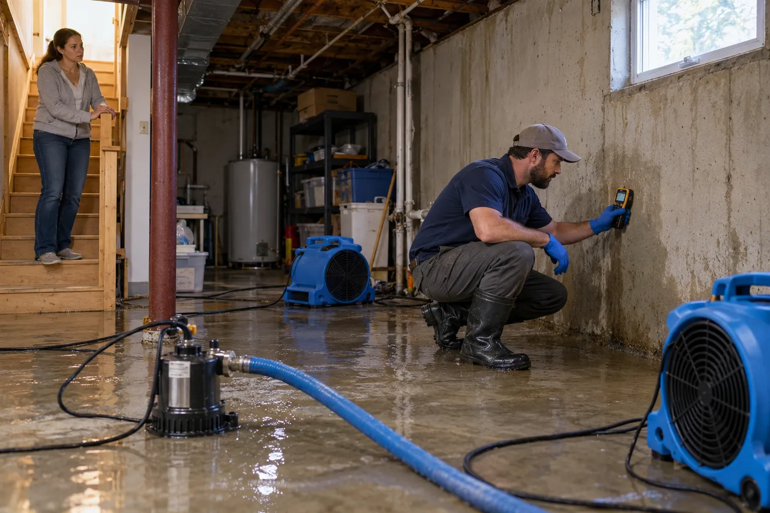 Flooded Basement Cleanup in Detroit, MI
